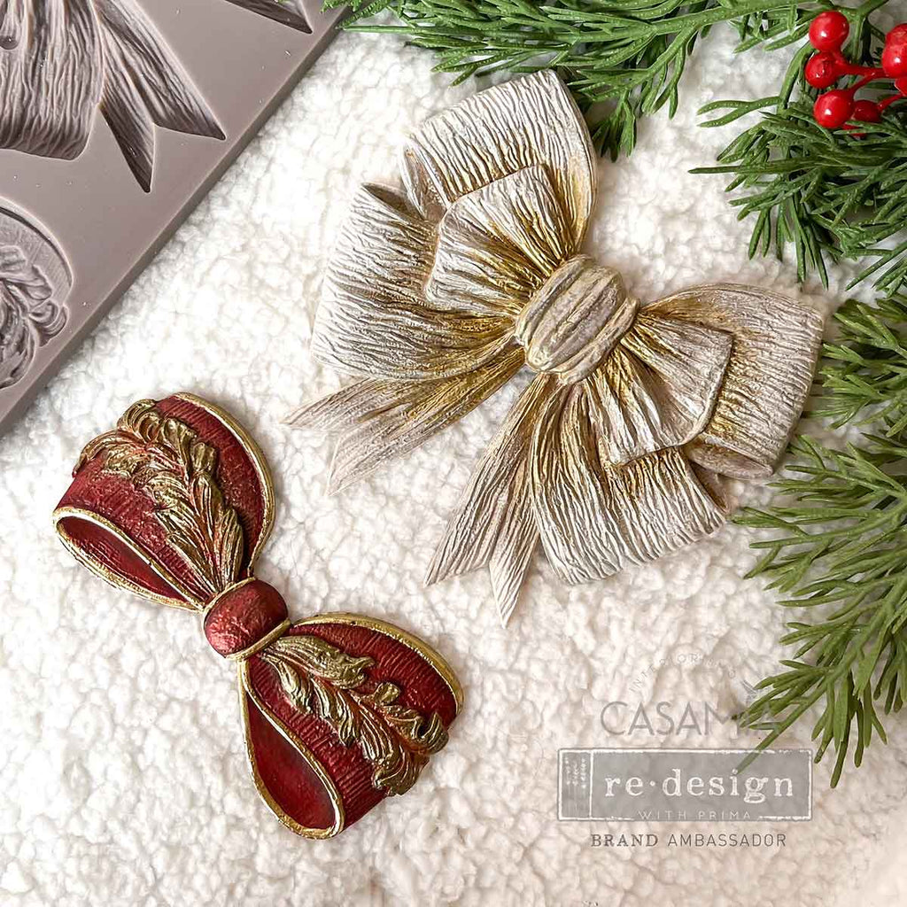 Redesign with Prima Kacha Vintage Opulence Bow mold with 2 bows