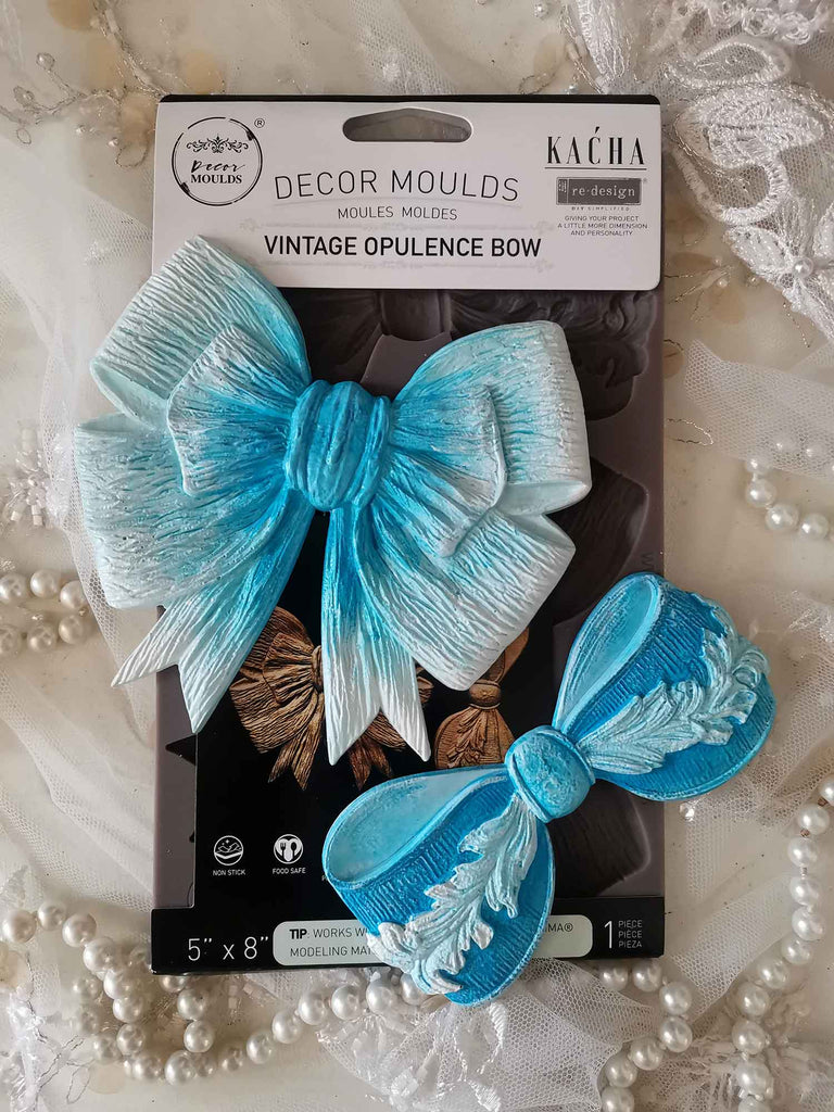 Redesign with Prima Kacha Vintage Opulence Bow mold with 2 bows