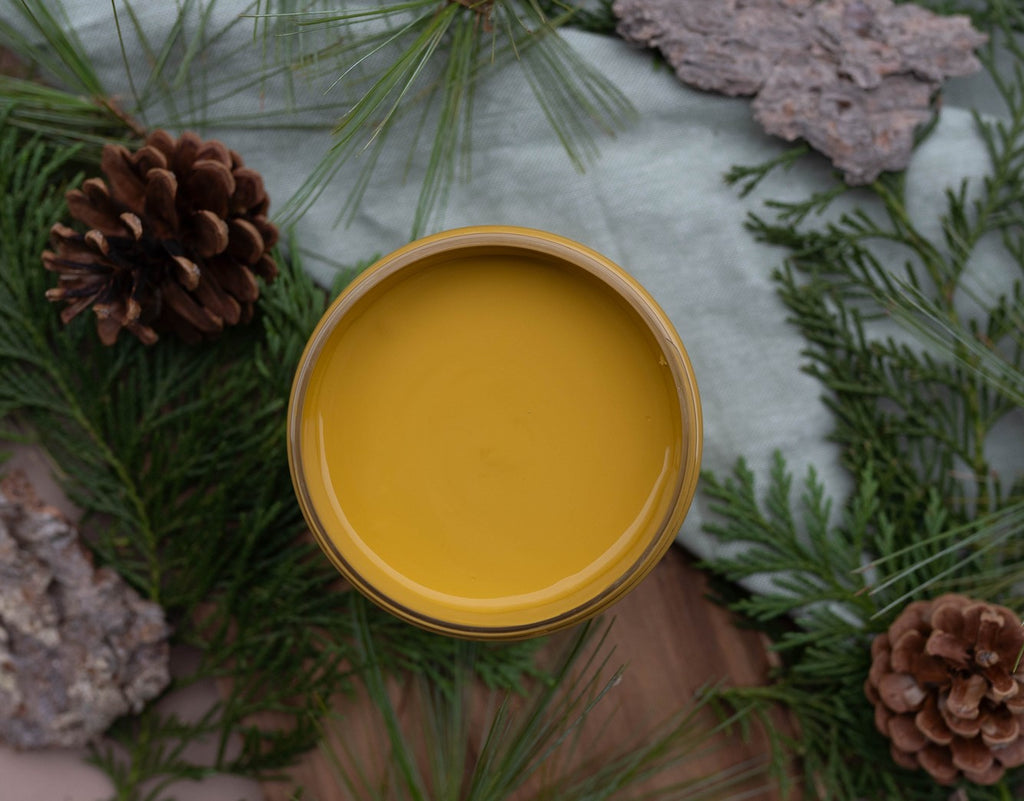 yellow stone color chalk paint from Dixie Belle