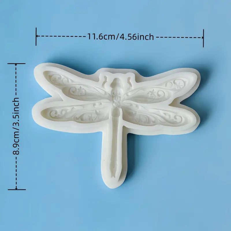 Silicone Craft Accent Mold. Dragonfly with stylized wings