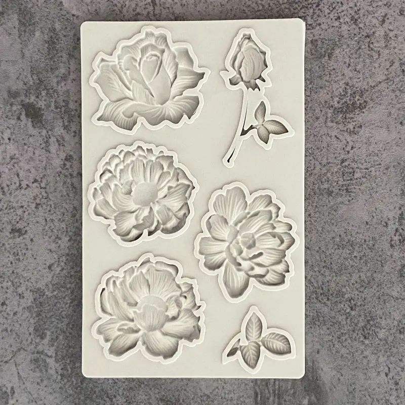 Silicone Craft Accent Mold. Magnolia flower blooms