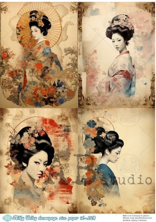 Quality & Elegance: AB Studio A4 Rice Paper for Decoupage – Decoupage ...