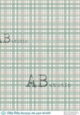 green and white plaid pattern AB Studio Rice Papers