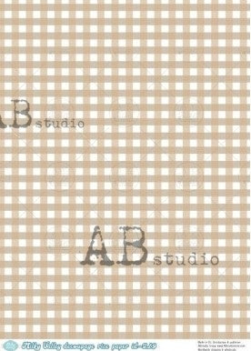 gray and white square pattern AB Studio Rice Papers