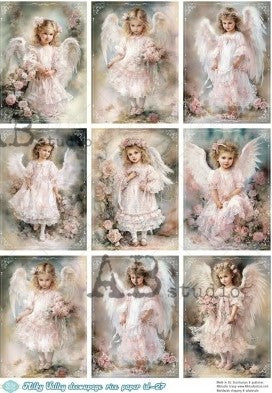 young angels in white cards AB Studio Rice Papers