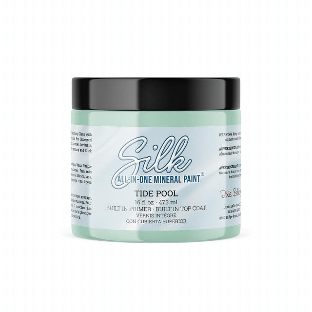 light green Tide Pool Silk paint from Dixie Belle in jar