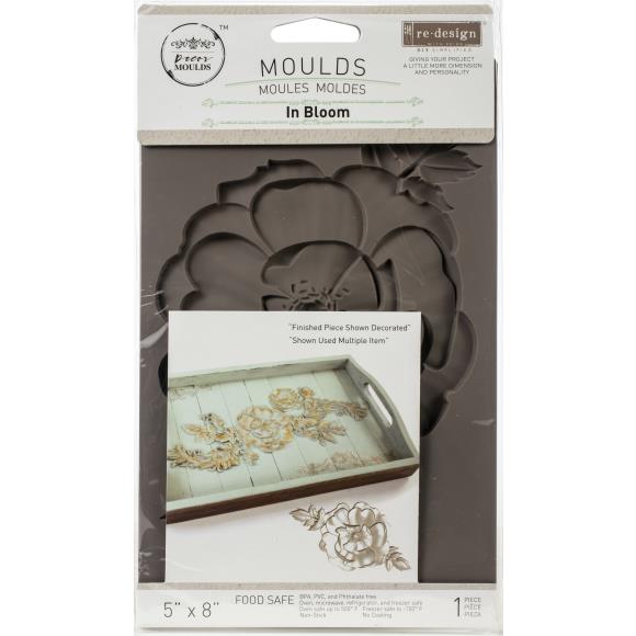 ReDesign with Prima - Decor Mold 5x8 Pattern: In Bloom. Heat resistant and food safe. Breathe new life into your furniture, frames, plaques, boxes, scrapbooks, journals