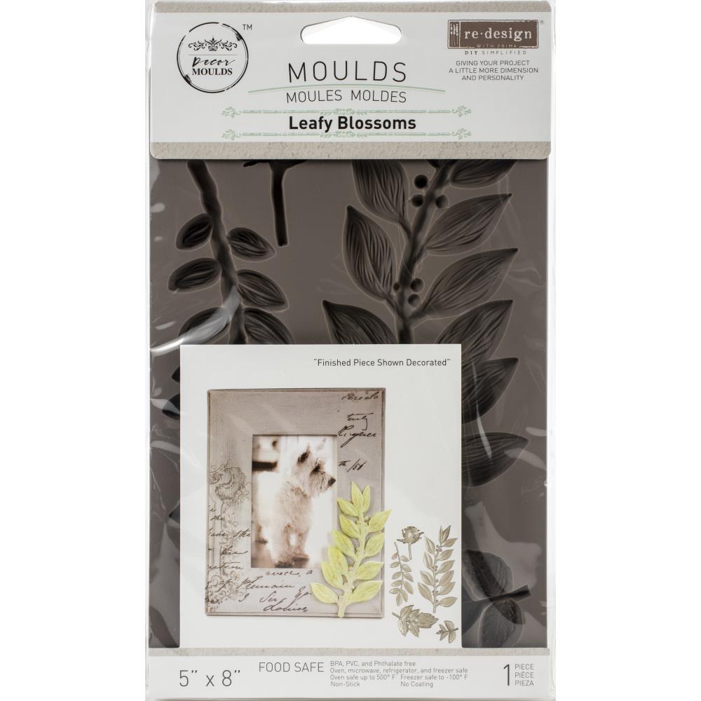 ReDesign with Prima - Decor Mold 5x8 Pattern: Leafy Blossoms. Heat resistant and food safe. Breathe new life into your furniture, frames, plaques, boxes, scrapbooks, journals