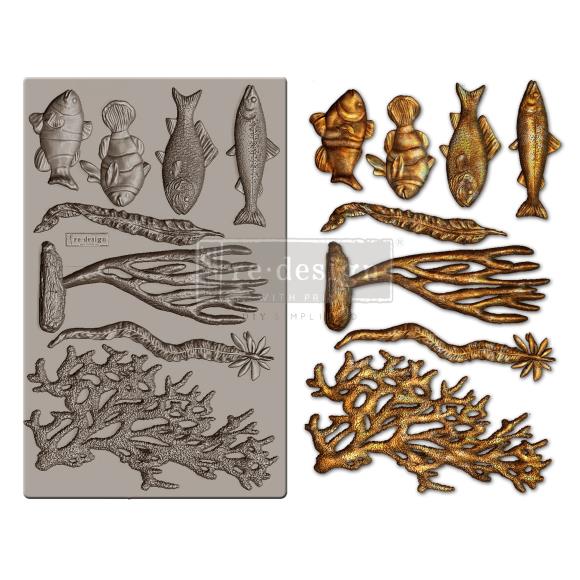 ReDesign with Prima - Decor Mold 5x8 Pattern: Coral Reef. Heat resistant and food safe. Breathe new life into your furniture, frames, plaques, boxes, scrapbooks, journals