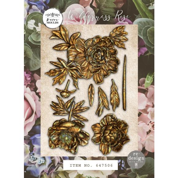 ReDesign with Prima - Decor Mold 5x8 Pattern: Wilderness Rose. Heat resistant and food safe. Breathe new life into your furniture, frames, plaques, boxes, scrapbooks, journals.