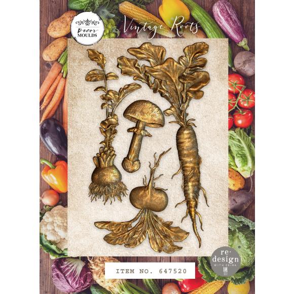 ReDesign with Prima - Decor Mold 5x8 Pattern: Vintage Roots. Heat resistant and food safe. Breathe new life into your furniture, frames, plaques, boxes, scrapbooks, journals. 