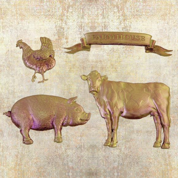 ReDesign with Prima - Decor Mold 5x8 Pattern: Farm Animals. Heat resistant and food safe. Breathe new life into your furniture, frames, plaques, boxes, scrapbooks, journals