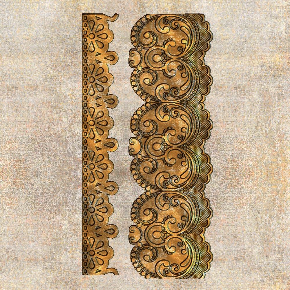 ReDesign with Prima - Decor Mold 5x8 Pattern: Border Lace. Heat resistant and food safe. Breathe new life into your furniture, frames, plaques, boxes, scrapbooks, journals