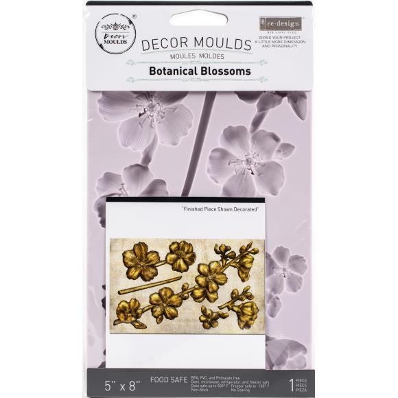 ReDesign with Prima - Decor Mold 5x8 Pattern: Botanical Blossoms. Heat resistant and food safe. Breathe new life into your furniture, frames, plaques, boxes, scrapbooks, journals