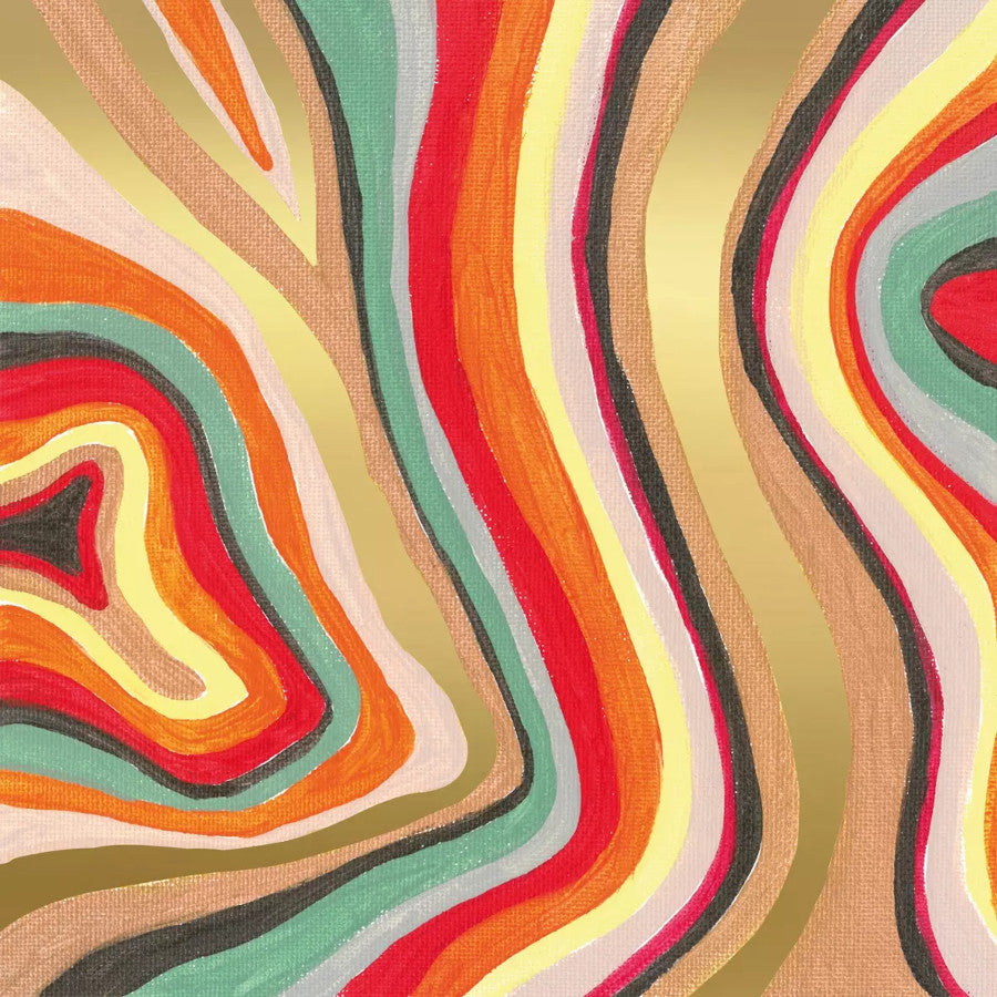 These Colourful wavy yellow, orange, red, green, brown Stripes Decoupage Paper Napkins are Imported from Europe. Ideal for Decoupage Crafting, DIY craft projects, Scrapbooking, Mixed Media