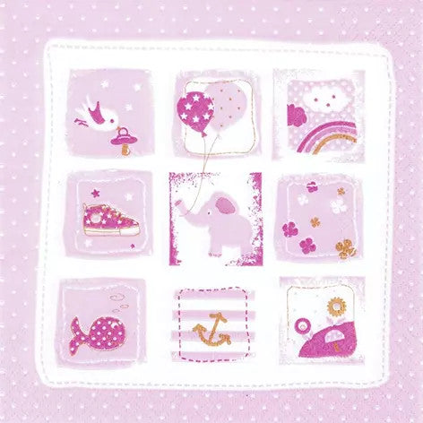 Shop pink baby Little One Rose Decoupage Paper Napkins are of exceptional quality and imported from Europe. This makes them ideal for Decoupage Crafting, DIY craft projects, Scrapbooking, Mixed Media