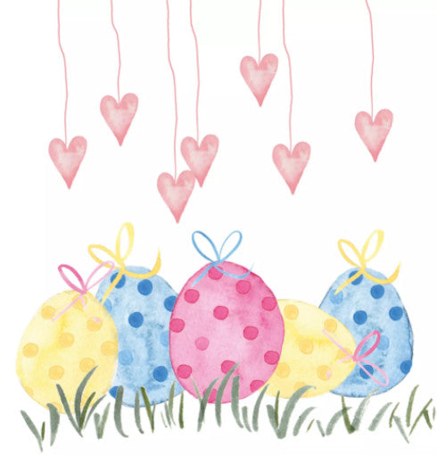 These Lovely Easter Egg with Polka dots Decoupage Paper Napkins are of exceptional quality and imported from Europe. Ideal for Decoupage Crafting, DIY craft projects, Scrapbooking, Mixed Media, Art Journaling