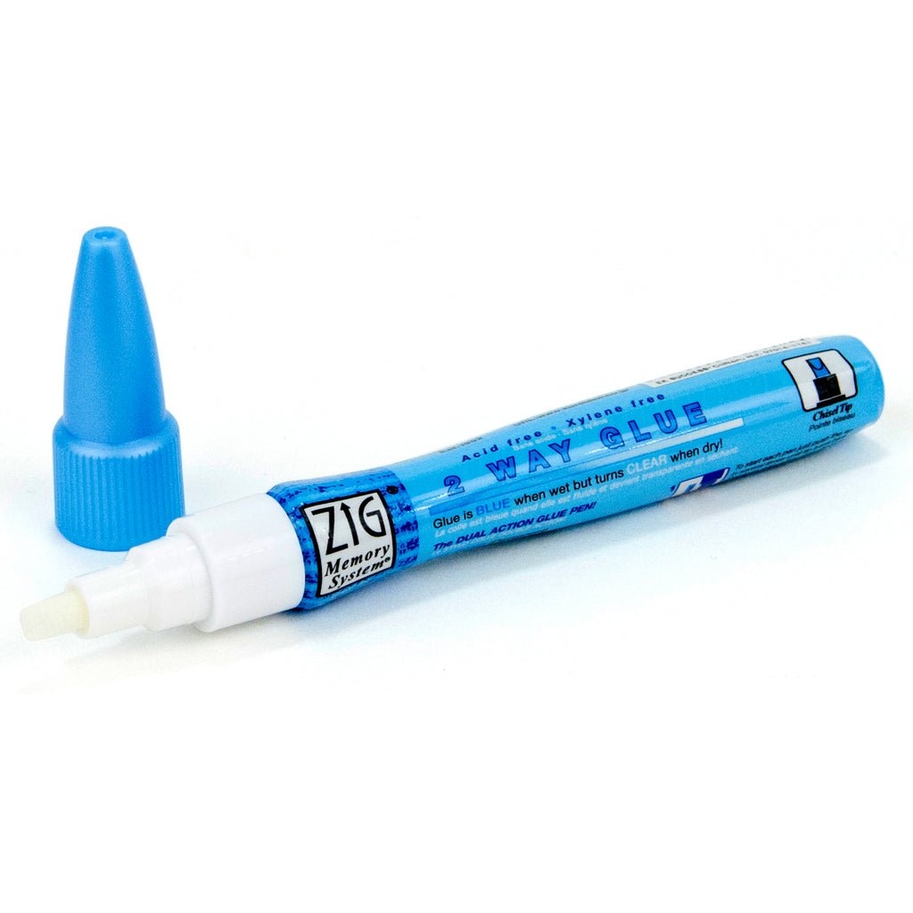 EK Tools ZIG Glue Pen. Great for Scrapbooking, Decoupage Art, Mixed Media and Card Making. This package contains one 0.35oz Glue Pen: Chisel Tip.