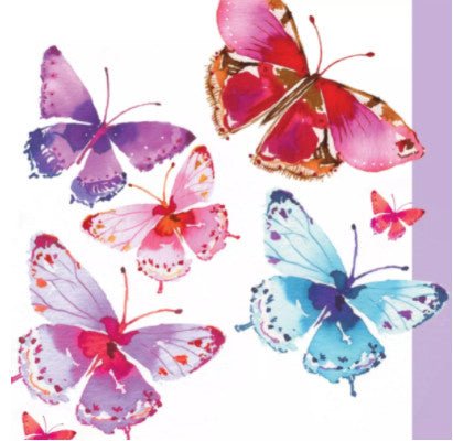 These Aquarell Butterflies Decoupage Paper Napkins are Exceptional quality and imported from Europe. Ideal for Decoupage Crafting, DIY craft projects, Scrapbooking