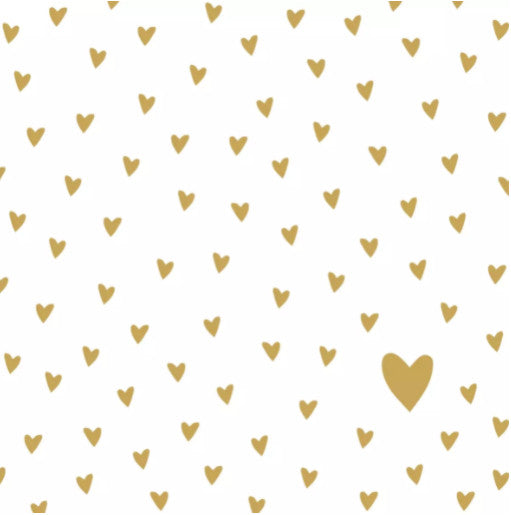 These Gold Hearts Wedding Decoupage Paper Napkins are of exceptional quality. Imported from Europe. 3-ply, silky feel, and vivid ink colors. Ideal for Decoupage Crafting, DIY craft projects, Scrapbooking