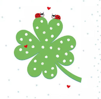 These Clover and Lady Bug St Patricks Day Decoupage Paper Napkins are Exceptional quality and imported from Europe. Ideal for Decoupage Crafting,, Scrapbooking