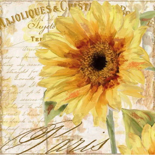 Shop yellow Tournesol Sunflowers Decoupage Paper Napkins are of exceptional quality and imported from Europe. Ideal for Decoupage Crafting, DIY craft projects, Scrapbooking, Mixed Media, Art Journaling