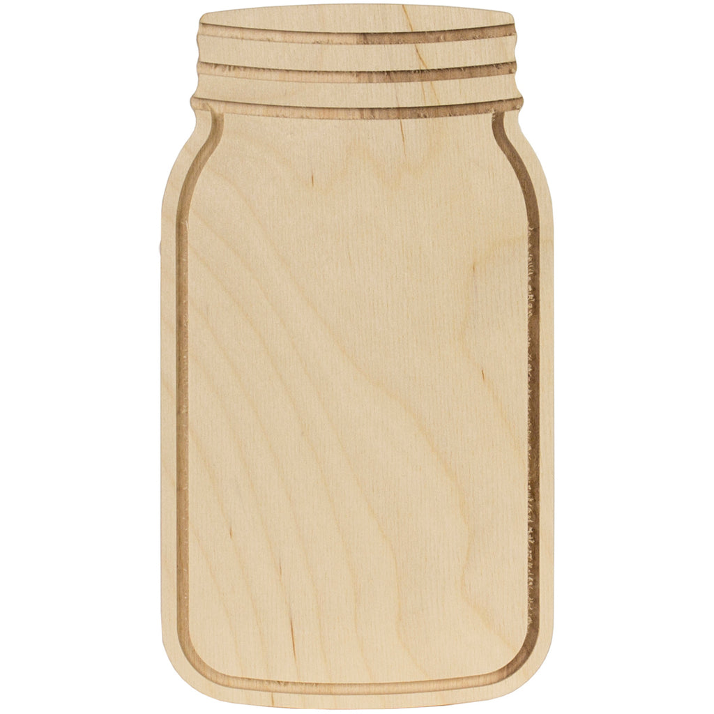 Baltic Birch Mason Jar Shape Walnut Hollow-Baltic Birch Mason Jar Shape. Unfinished shapes are perfect for painting, woodburning and decoupaging! This package contains one 9 x 5 x 3/8 inch wood shape