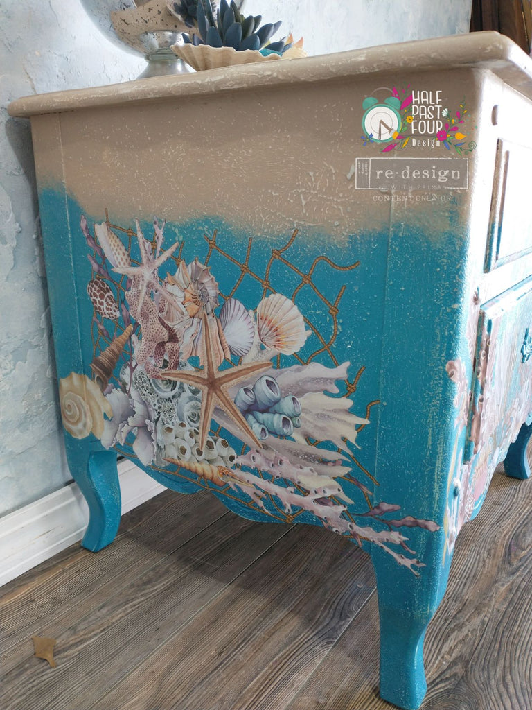 ReDesign with Prima Ocean Decor Transfers® are easy to use rub-on transfers for Furniture and Mixed Media uses. Simply peel, rub-on and transfer.