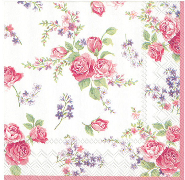 Shop Small Pink Roses Decoupage Paper Napkin for Crafting, Scrapbooking, Journaling