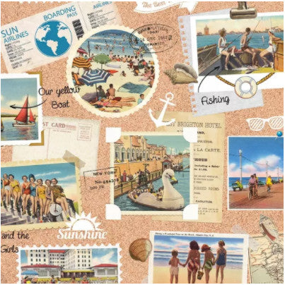Shop Summer Vacation Scrapbook Decoupage Paper Napkin for Crafting, Scrapbooking, Journaling