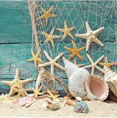 Shop Starfish & Shells in Net Decoupage Paper Napkin for Crafting, Scrapbooking, Journaling