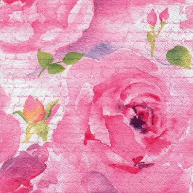 A4 the Pink Dream Flower Rice Paper for Decoupage and Crafts
