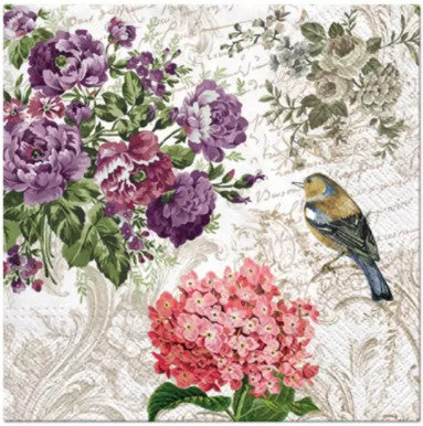 Shop Bird Floral Decoupage Paper Napkin for Crafting, Scrapbooking, Journaling