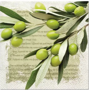 Shop Green Olives Decoupage Paper Napkin for Crafting, Scrapbooking, Journaling