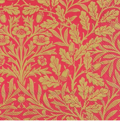 Shop Red & Gold Acorn Decoupage Paper Napkin for Crafting, Scrapbooking, Journaling