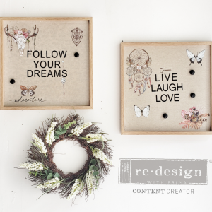 ReDesign with Prima Bohemian Solstice Decor Transfers® are easy to use rub-on transfers for Furniture and Mixed Media uses. Simply peel, rub-on and transfer. 