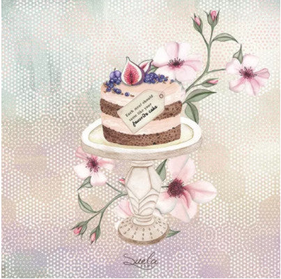Shop Lovely Cake with Flowers Decoupage Paper Napkin for Crafting, Scrapbooking, Journaling
