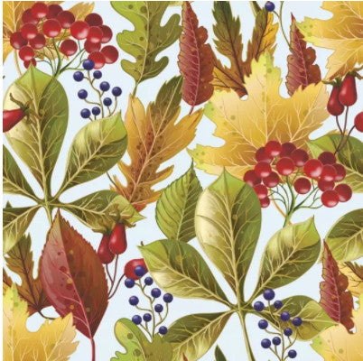 Shop Rowanberry and autumn leaves Decoupage Paper Napkin for Crafting, Scrapbooking, Journaling