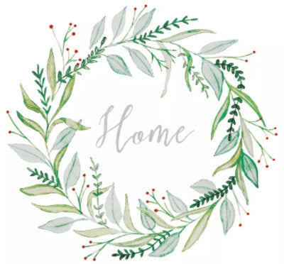 Shop Green Wreath with Home lettering Decoupage Paper Napkin for Crafting, Scrapbooking, Journaling
