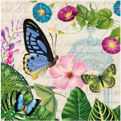 Shop Tropical Butterflies Decoupage Paper Napkin for Crafting, Scrapbooking, Journaling