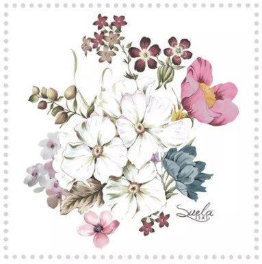 Shop White Pink Floral Decoupage Paper Napkin for Crafting, Scrapbooking, Journaling
