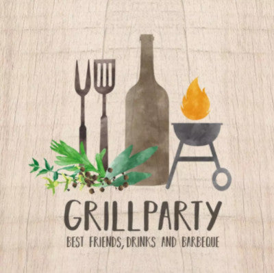 These Grill Party Decoupage Paper Napkins are of exceptional quality. Imported from Europe. 3-ply, silky feel. Ideal for Decoupage Crafting, Scrapbooking