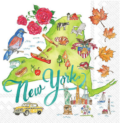 These New York State Decoupage Paper Napkins are of exceptional quality. Imported from Europe. 3-ply, silky feel. Ideal for Decoupage Crafting, Scrapbooking