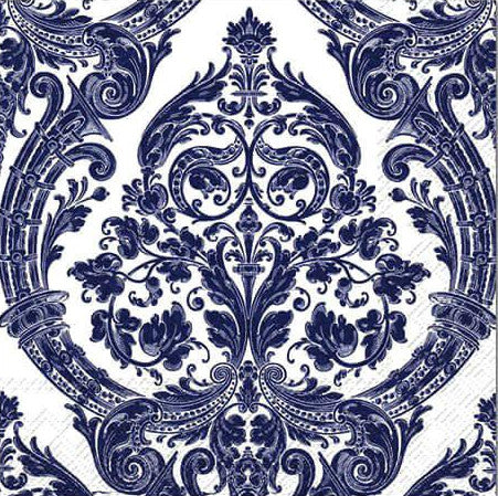 These Grandeur Blue & White Decoupage Paper Napkins are of exceptional quality. Imported from Europe. 3-ply, silky feel. Ideal for Decoupage Crafting, Scrapbooking