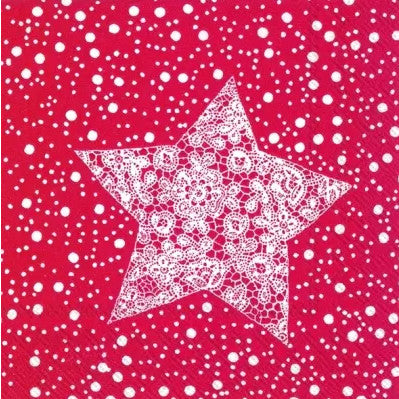 These  Lace Christmas Decoupage Paper Napkins are of exceptional quality. Imported from Europe. 3-ply, silky feel. Ideal for Decoupage Crafting, Scrapbooking