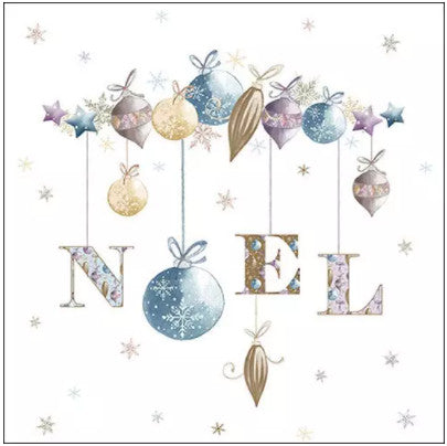 These Noel Christmas Decoupage Paper Napkins are of exceptional quality. Imported from Europe. 3-ply, silky feel. Ideal for Decoupage Crafting, Scrapbooking
