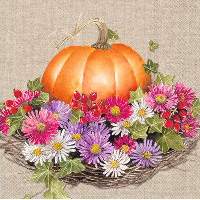 These Pumpkin Be Thankful Decoupage Paper Napkins are of exceptional quality and imported from Europe.  3-ply Silky feel. Vivid ink colors. Ideal for Decoupage Crafting, DIY, Scrapbooking,