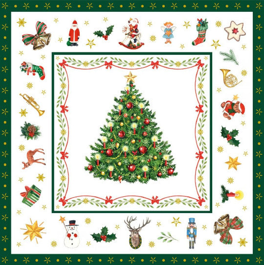 These Christmas Tree Decoupage Paper Napkins are of exceptional quality and imported from Europe.  3-ply Silky feel. Vivid ink colors. Ideal for Decoupage Crafting, DIY, Scrapbooking