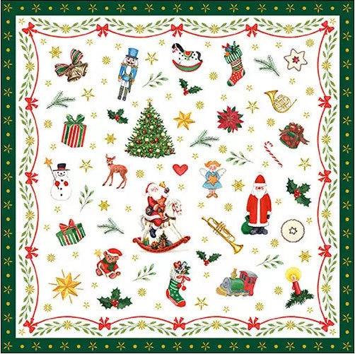 Shop Christmas Ornaments Decoupage Paper Napkins are of exceptional quality and imported from Europe.  3-ply Silky feel. Vivid ink colors. Ideal for Decoupage Crafting, DIY, Scrapbooking,