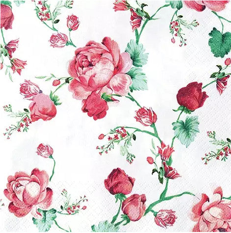 Shop Cottage Roses Decoupage Paper Napkins are of exceptional quality and imported from Europe. They are 3-ply and have a silky feel This makes them ideal for Decoupage Crafting, DIY craft projects, Scrapbooking